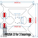 Prusa i3 Aluminum Composite upgrade Y carriage Plate for old model
