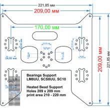 Anet A8, Anet A6, Aluminium-Komposit-Heizbettträger, Upgrade Y-Wagenplatte