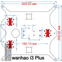Wanhao duplicator i3 Aluminium composit Heated Bed Support, upgrade Y carriage Plate
