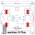 Wanhao duplicator i3 Aluminium composit Heated Bed Support, upgrade Y carriage Plate