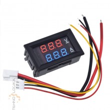 Voltmeter Amperemeter, Rot und Blau Digital Multimeter Display Spannung Strom Tester, DC 0-100V 10A Detektor Spannung Strom Mete